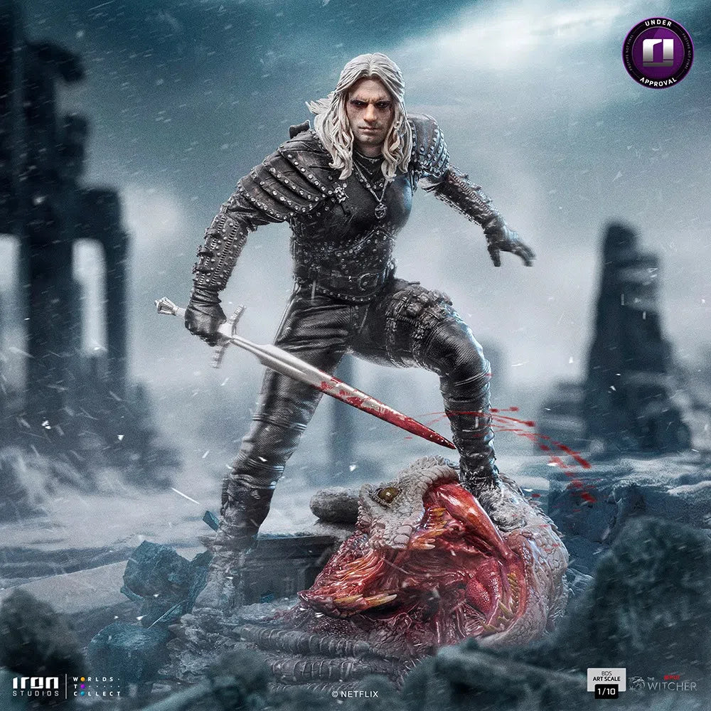 Geralt von Riva Die Hexer Art Scale 1/10 Statue von Iron Studios