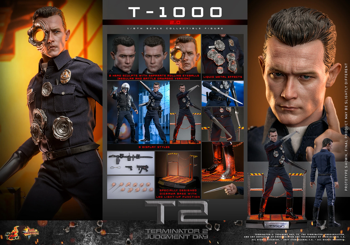 T-1000 (2.0) Sechster Maßstab Figur von Hot Toys