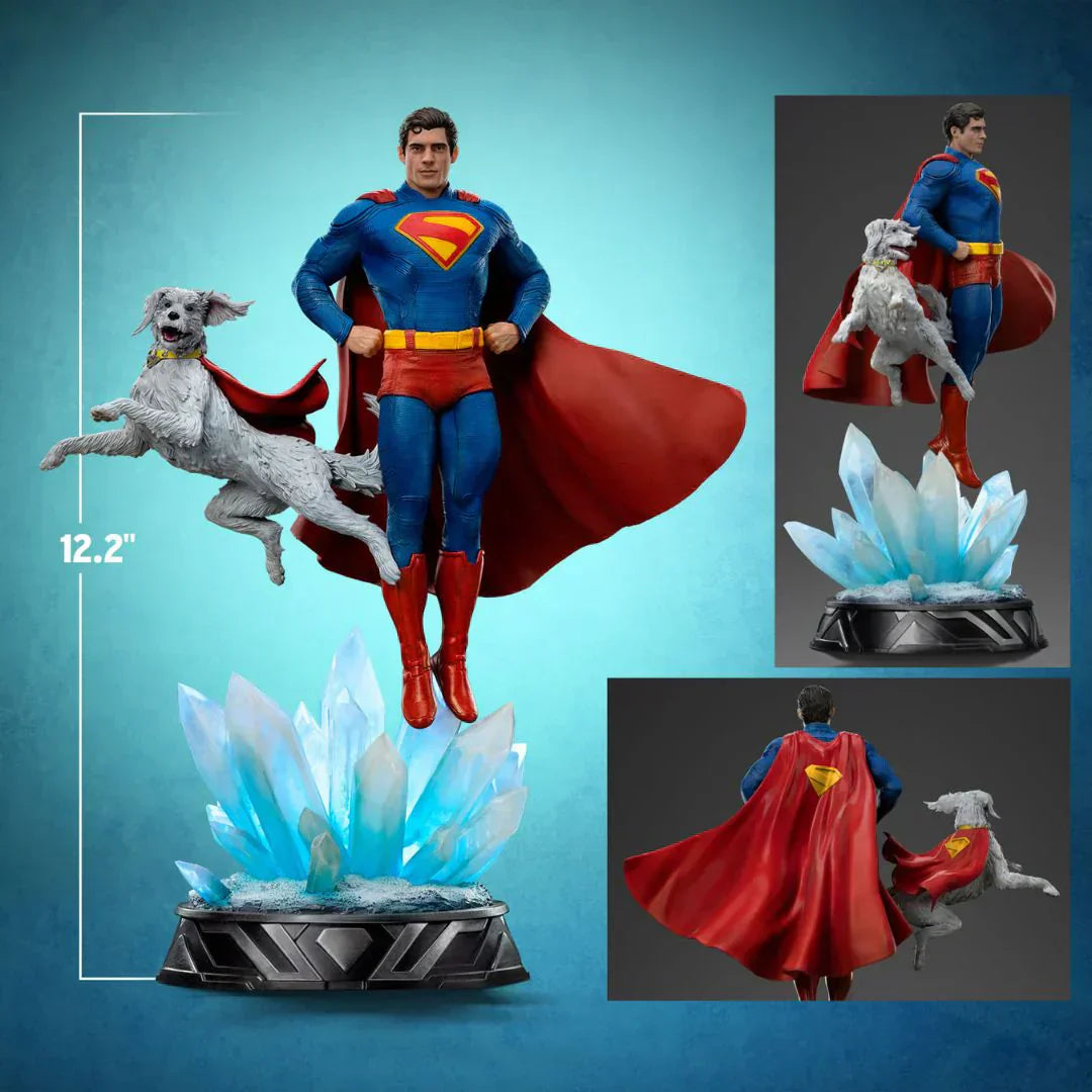 Superman & Krypto Art Scale Statue von Iron Studios