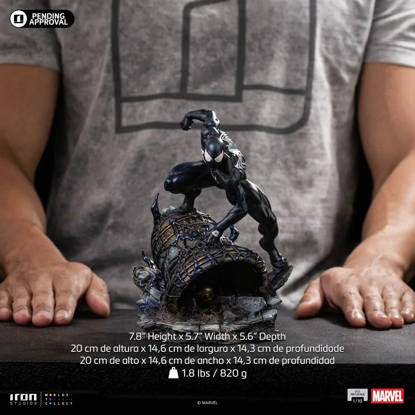 Spider-Man Schwarze Bds Kunststatue von Iron Studios