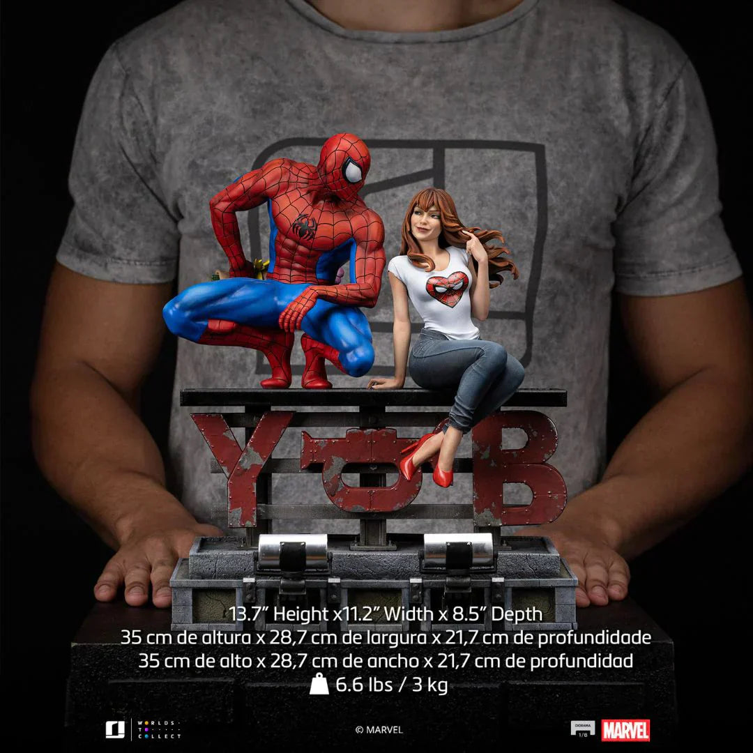 Spider-Man: Die Animierte Serie Spider-Man und Mary Jane Deluxe Kunststatue von Iron Studios