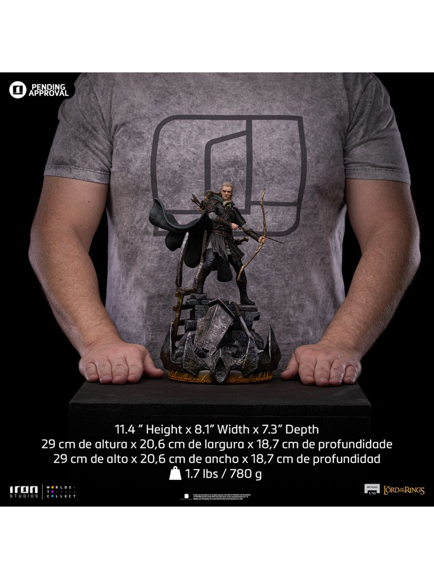 Legolas Entfesselt Die Herr der Ringe Kunst-Skala 1/10 Statue von Iron Studios