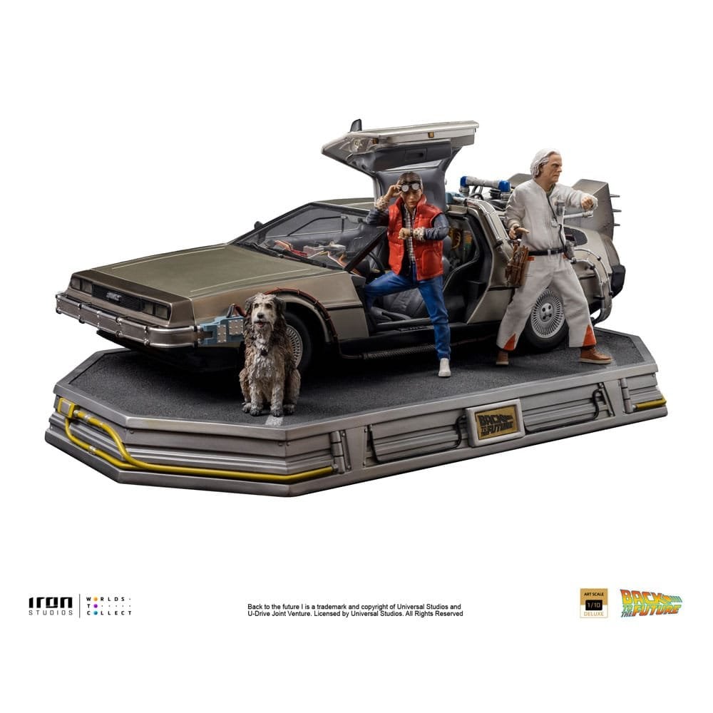 Zurück in die Zukunft DeLorean Set Deluxe Version Art Scale 1/10