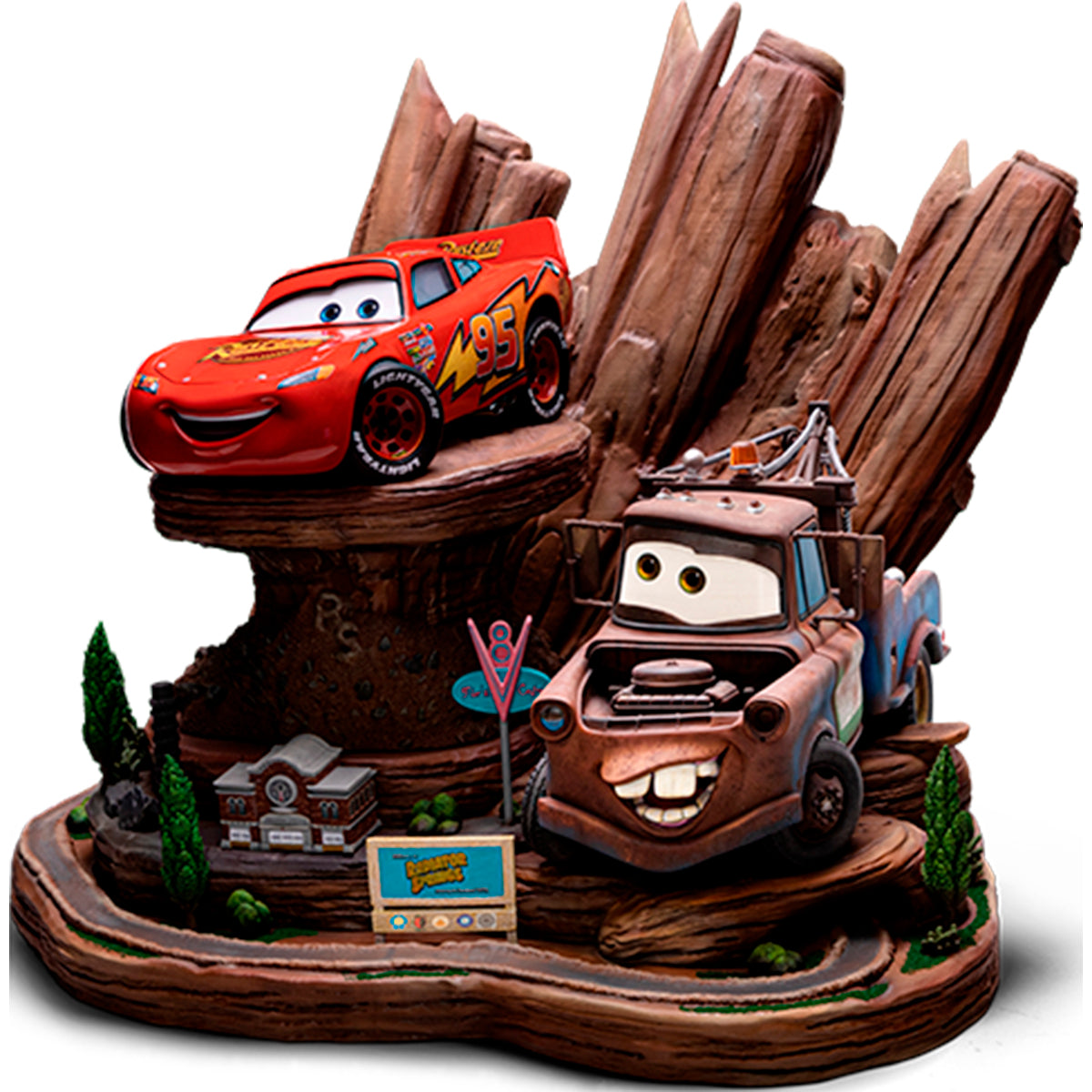 Deluxe 1:10 Maßstab Statue von Lightning McQueen & Tow Mater