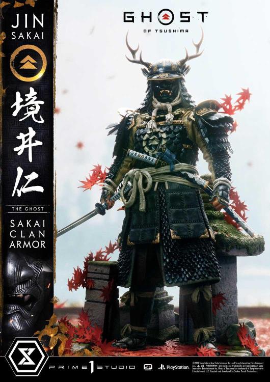 Ghost of Tsushima Jin Sakai Die Ghost Sakai Clan Rüstungsstatue von Prime1 Studio