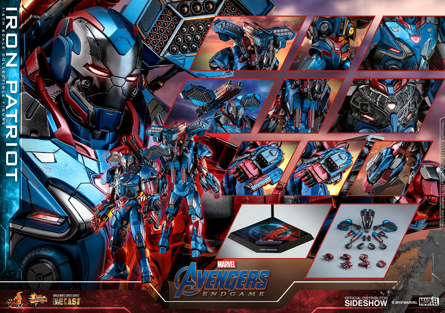 Iron Patriot Sechster Maßstab Figur von Hot Toys
