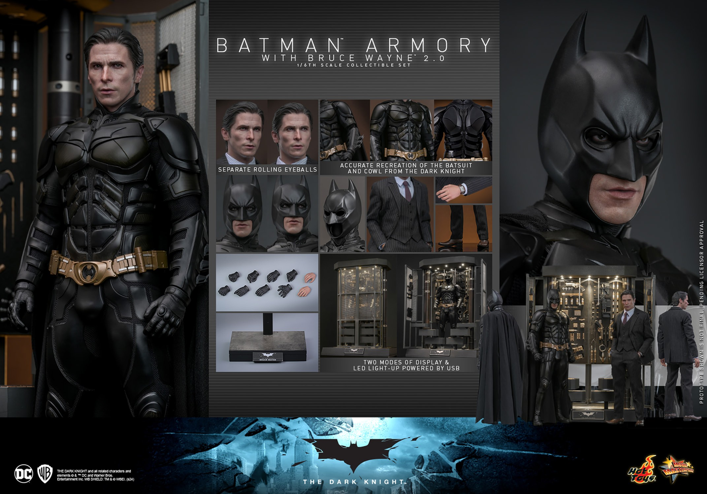 BATMAN ARMORY MIT BRUCE WAYNE (2.0) Von Hot Toys