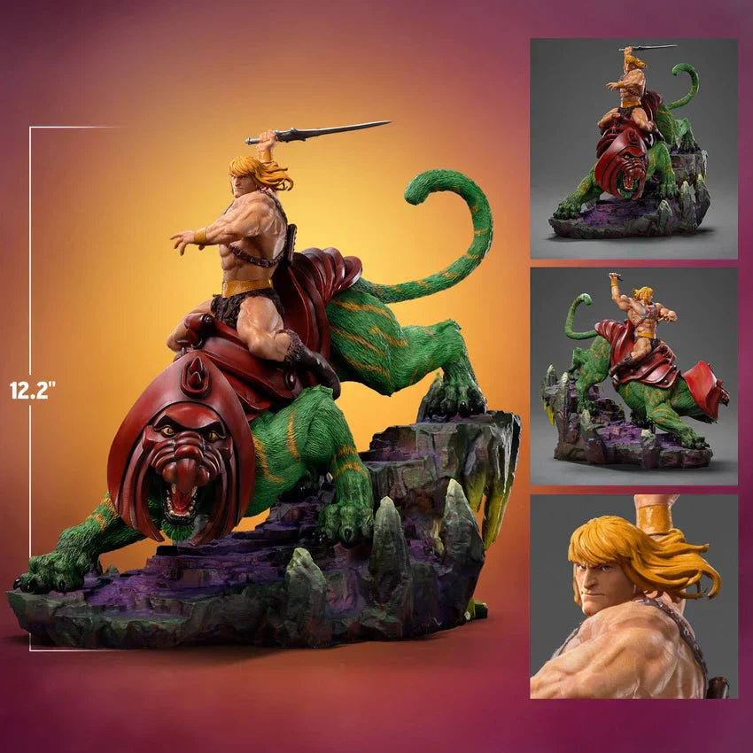 HE-MAN & BATTLE CAT Deluxe 1:10 Skala Statue von Iron Studios