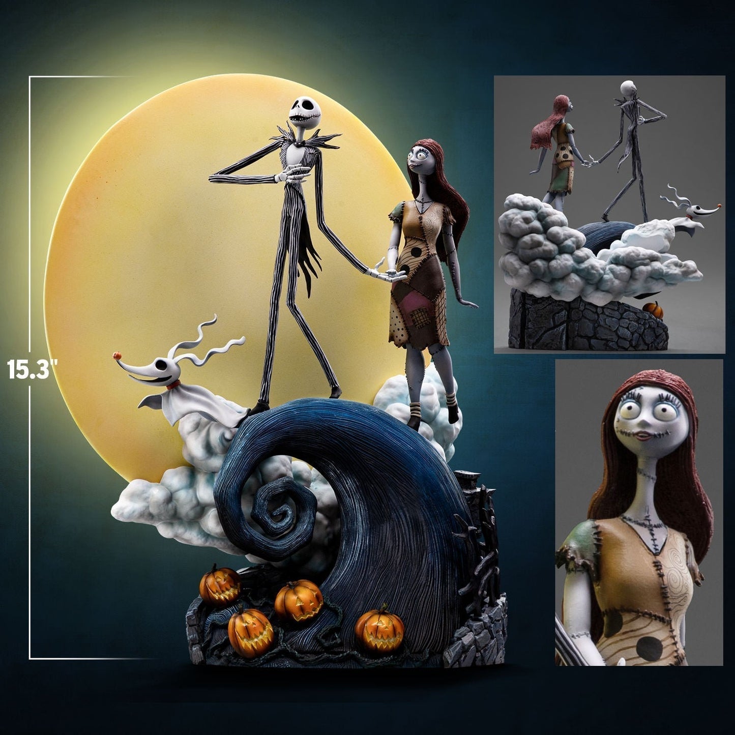 Jack und Sally (Die Nacht vor Weihnachten) Deluxe Art Scale 1/10 Statue von Iron Studios