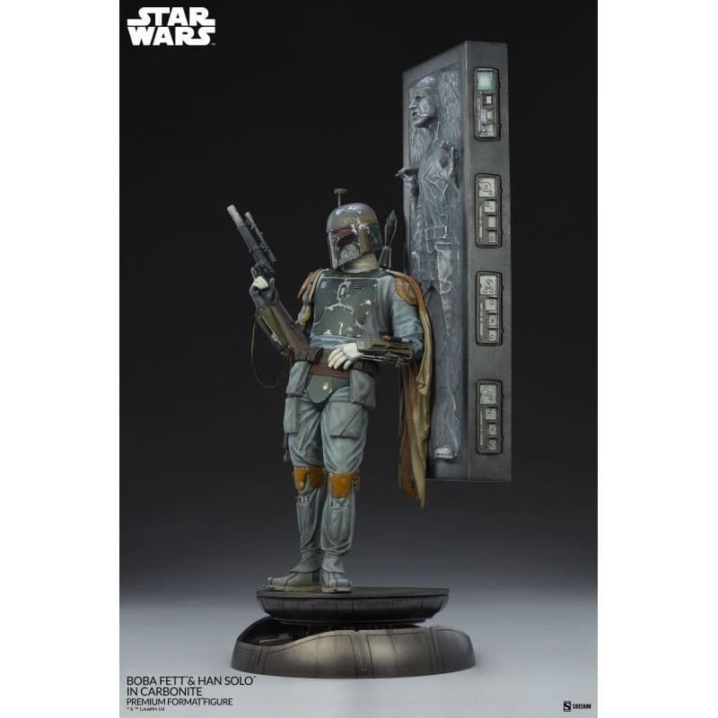 BOBA FETT UND HAN SOLO IM CARBONIT Premium Format™ Figur von Sideshow Collectibles