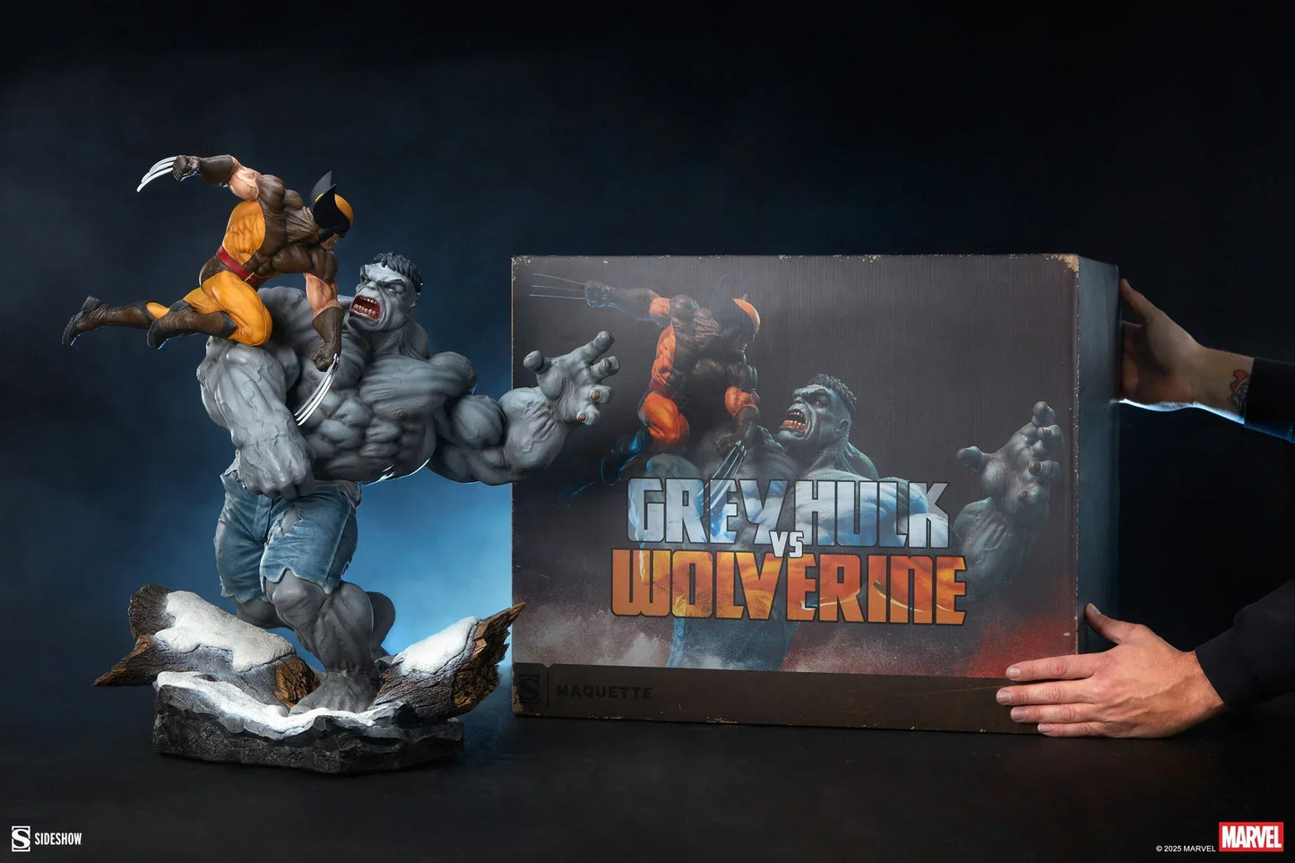 Grauer Hulk vs Wolverine Maquette von Sideshow Collectibles
