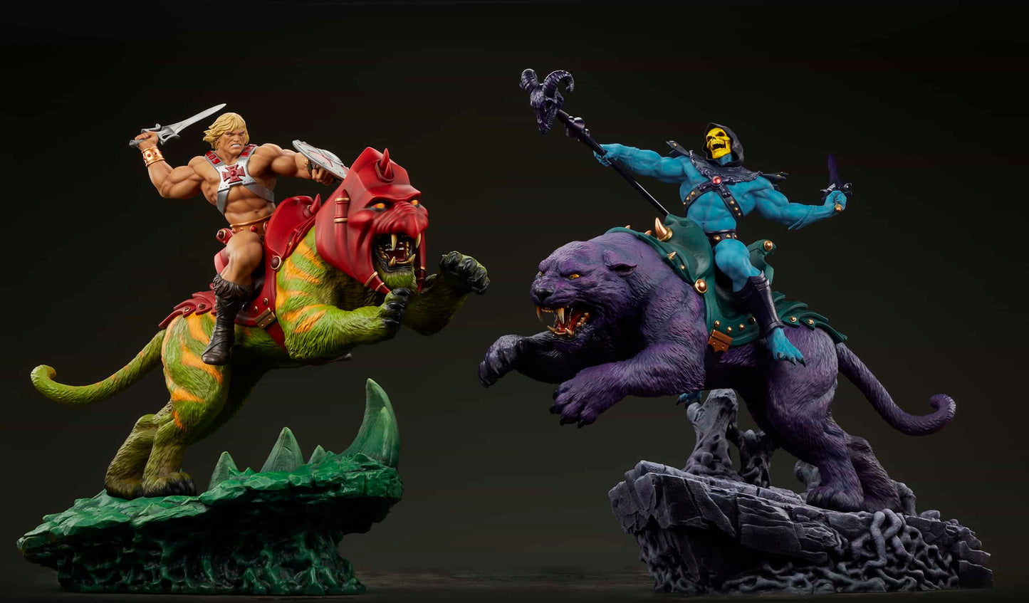 Skeletor & Panthor Classic Deluxe Statue von Tweeterhead