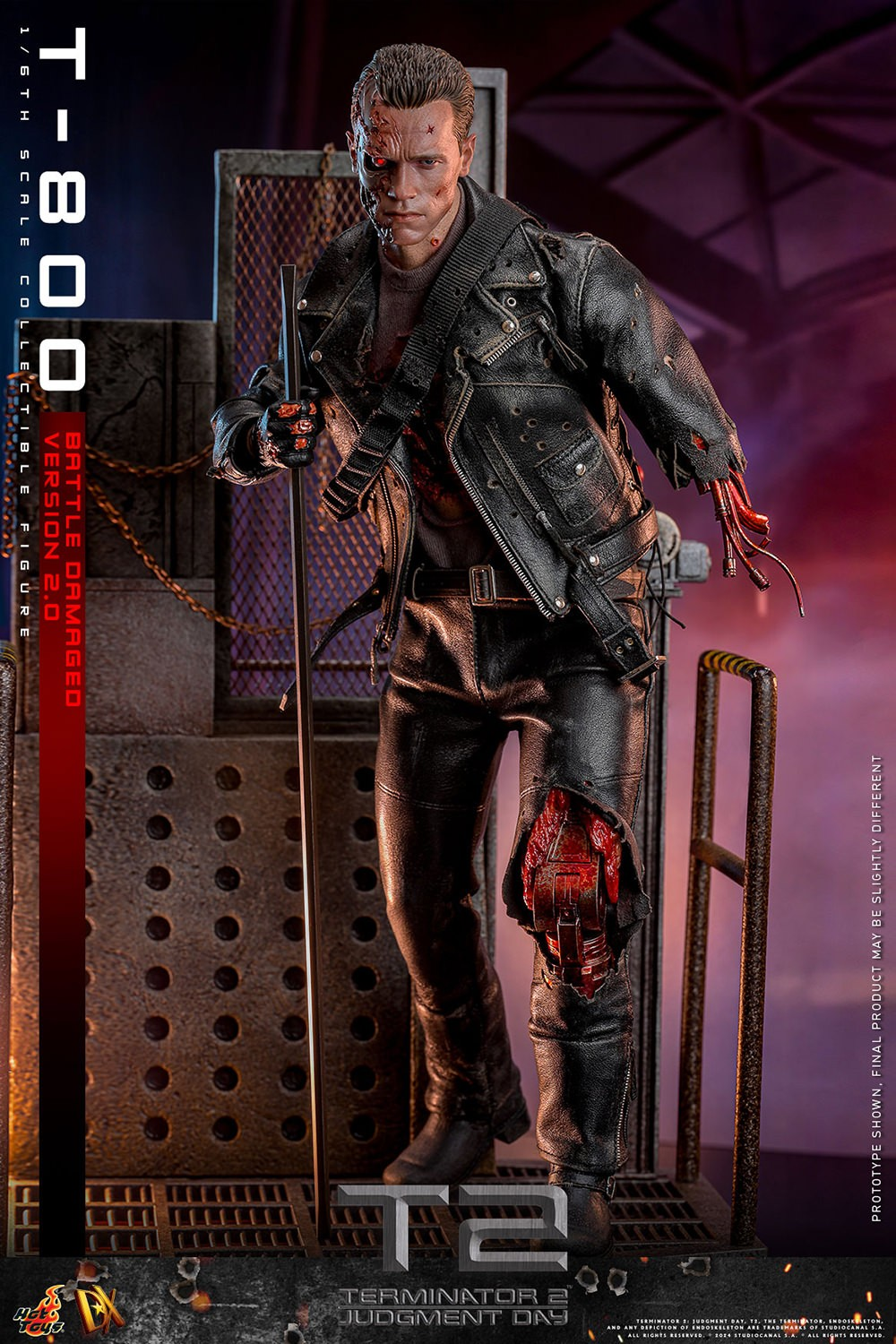 T-800 (BATTLE DAMAGED VERSION 2.0) Sechster Maßstab Figur von Hot Toys
