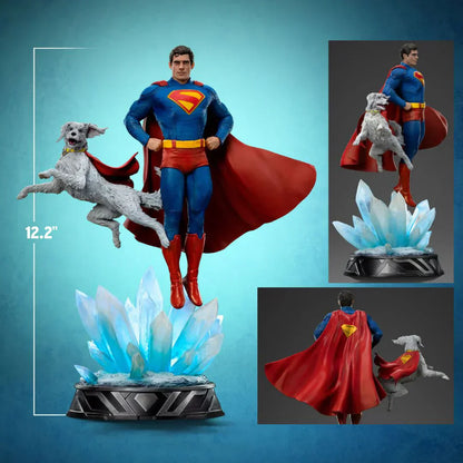 Superman & Krypto Art Scale Statue von Iron Studios