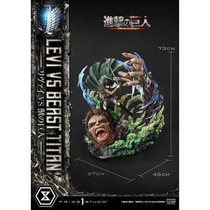 Attack on Titan Levi gegen Beast Titan Statue von Prime1 Studio