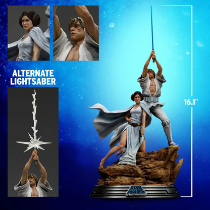 Star Wars Luke und Leia Deluxe Statue von Iron Studios