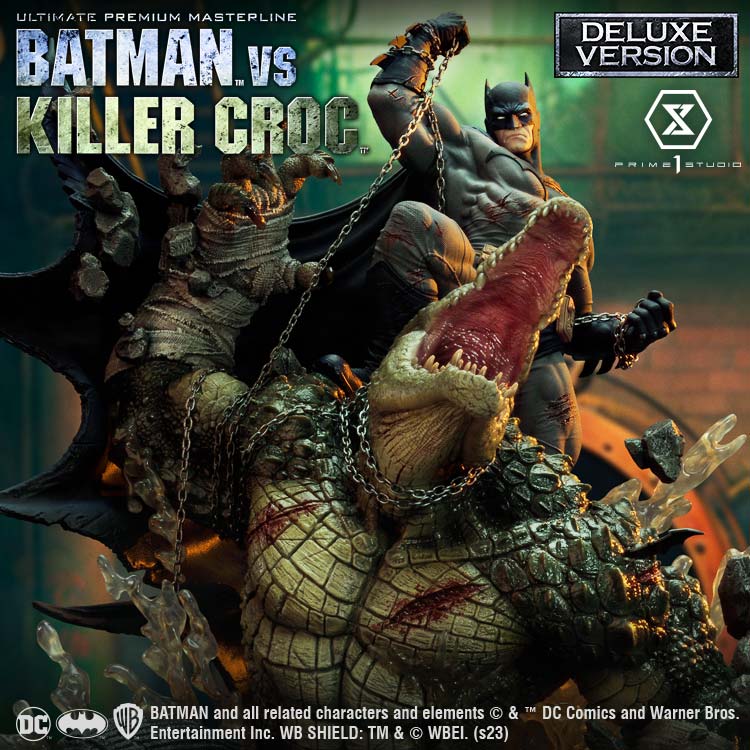 Dc Comics Batman vs. Killer Croc (Deluxe-Version) Statue von Prime 1 Studio