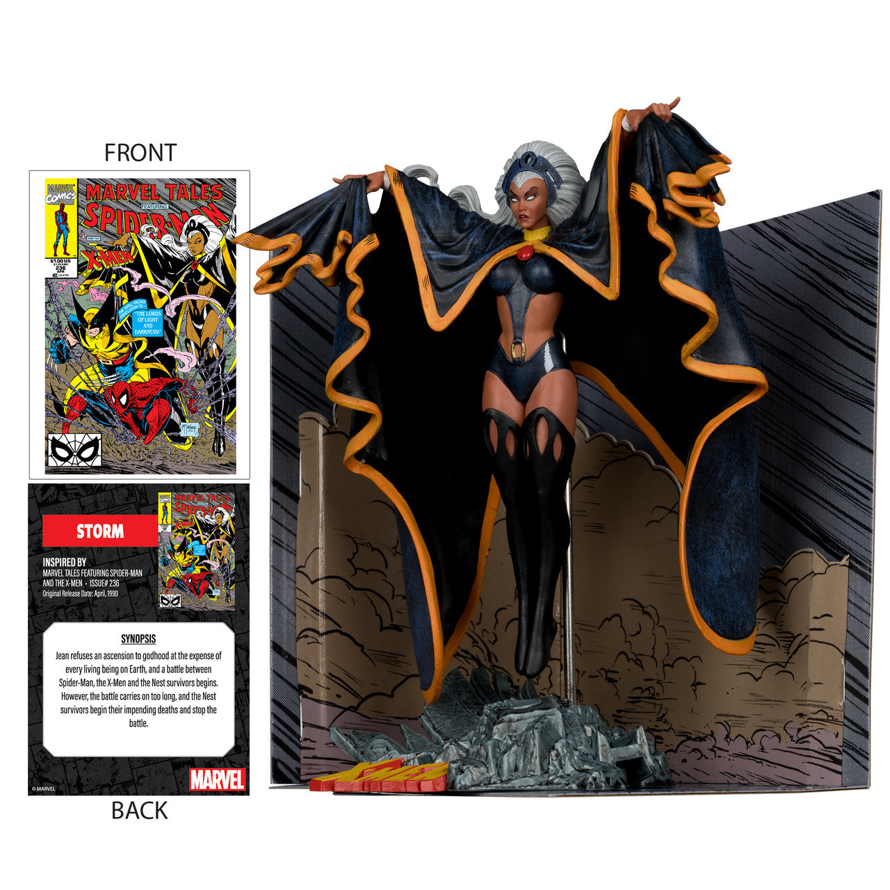 Storm (Marvel Tales Ft. Spider-Man und die X-Men) Sammlerfigur mit Szene von McFarlane