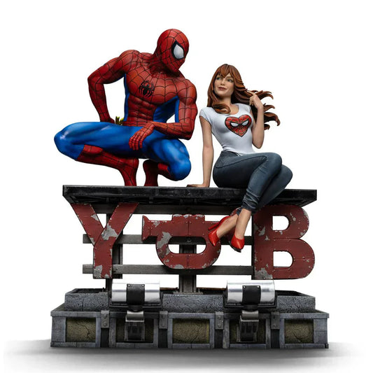 Spider-Man: Die Animierte Serie Spider-Man und Mary Jane Deluxe Kunststatue von Iron Studios
