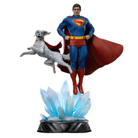 Superman & Krypto Art Scale Statue von Iron Studios