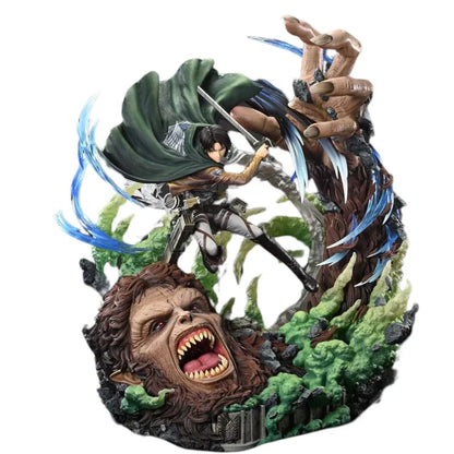 Attack on Titan Levi gegen Beast Titan Statue von Prime1 Studio