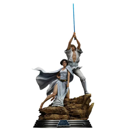 Star Wars Luke und Leia Deluxe Statue von Iron Studios