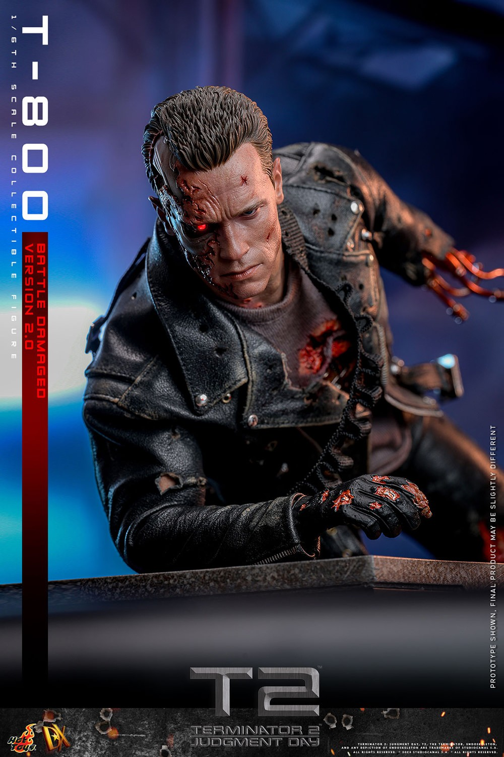T-800 (BATTLE DAMAGED VERSION 2.0) Sechster Maßstab Figur von Hot Toys