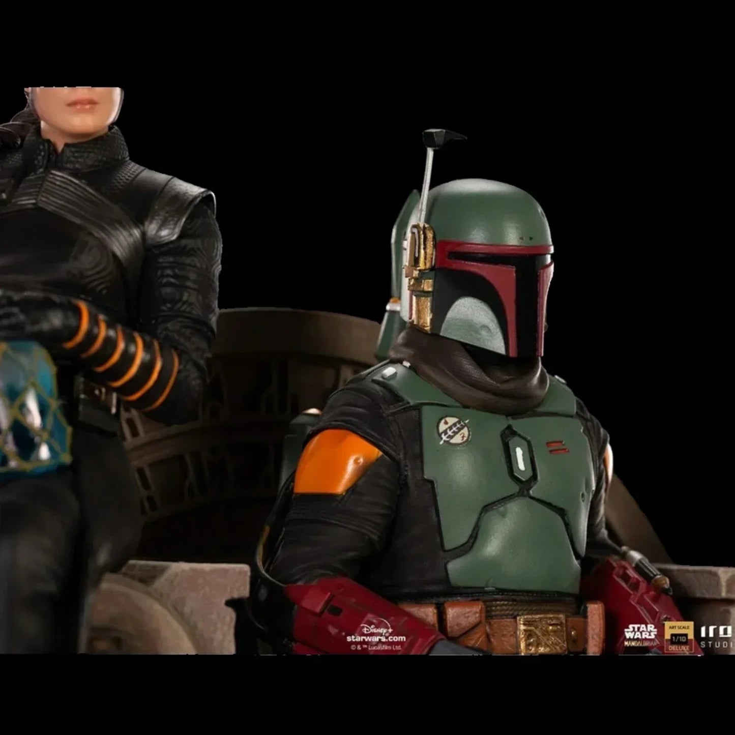 Der Mandalorianer - Boba Fett und Fennec Shand auf dem Thron Deluxe Art Scale 1/10 Statue