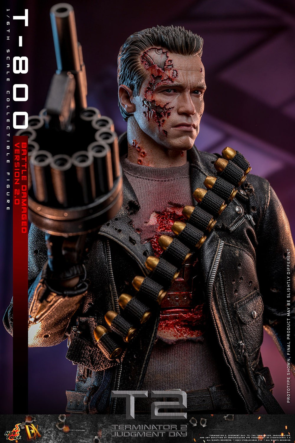 T-800 (BATTLE DAMAGED VERSION 2.0) Sechster Maßstab Figur von Hot Toys