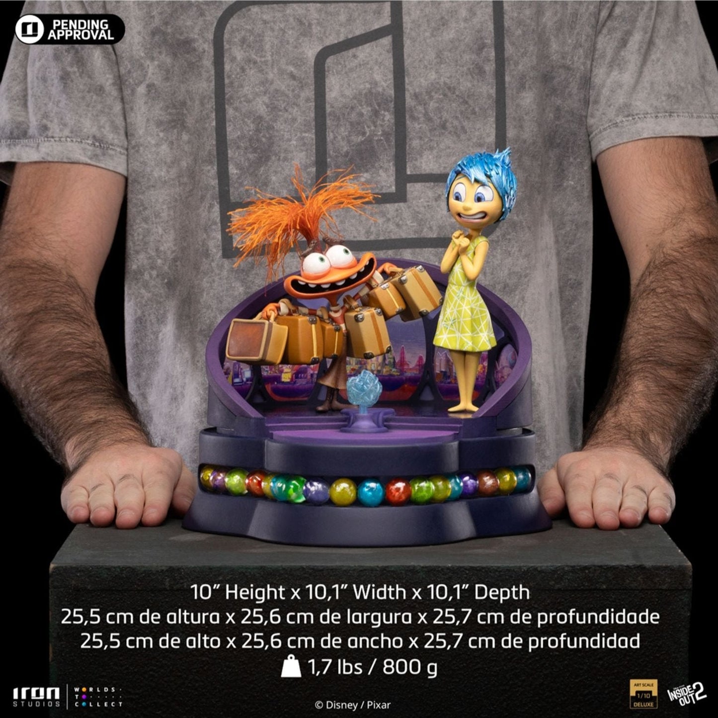 Inside Out 2 - Joy & Anxiety Deluxe 1/10 Statue von Iron Studios