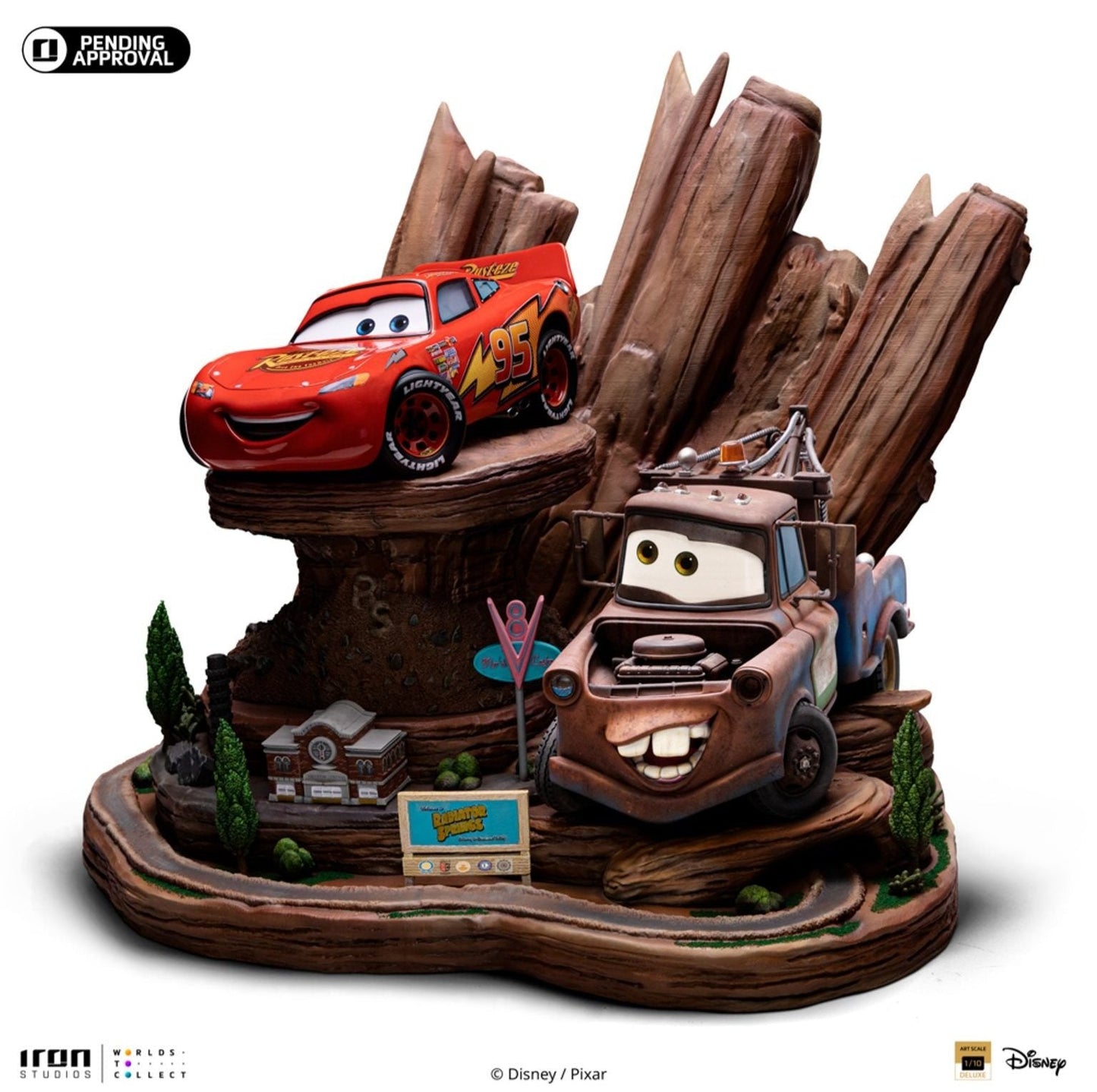 Disney Cars - Lightning McQueen & Tow Mater Deluxe 1/10 Statue von Iron Studios