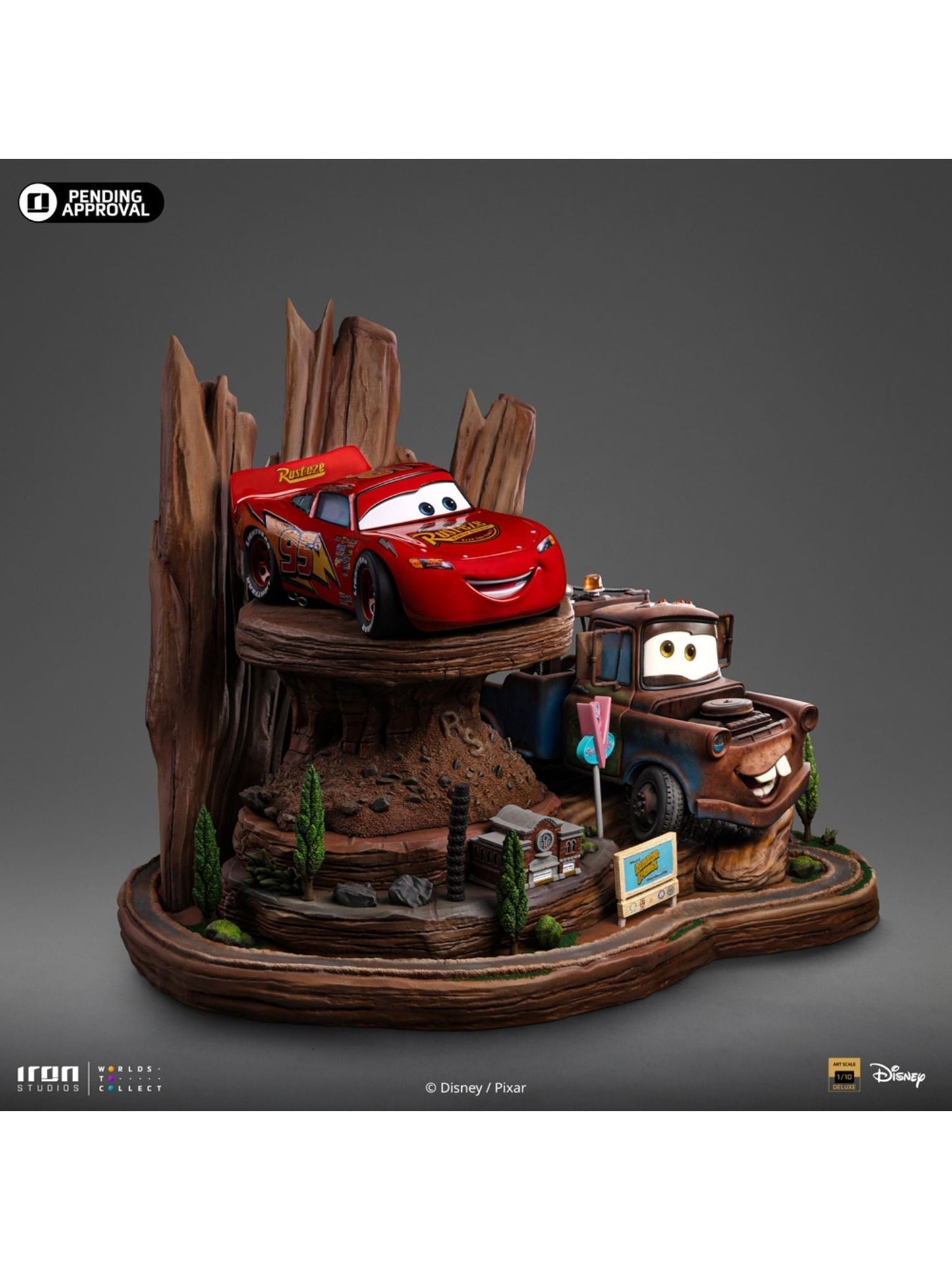 Disney Cars - Lightning McQueen & Tow Mater Deluxe 1/10 Statue von Iron Studios