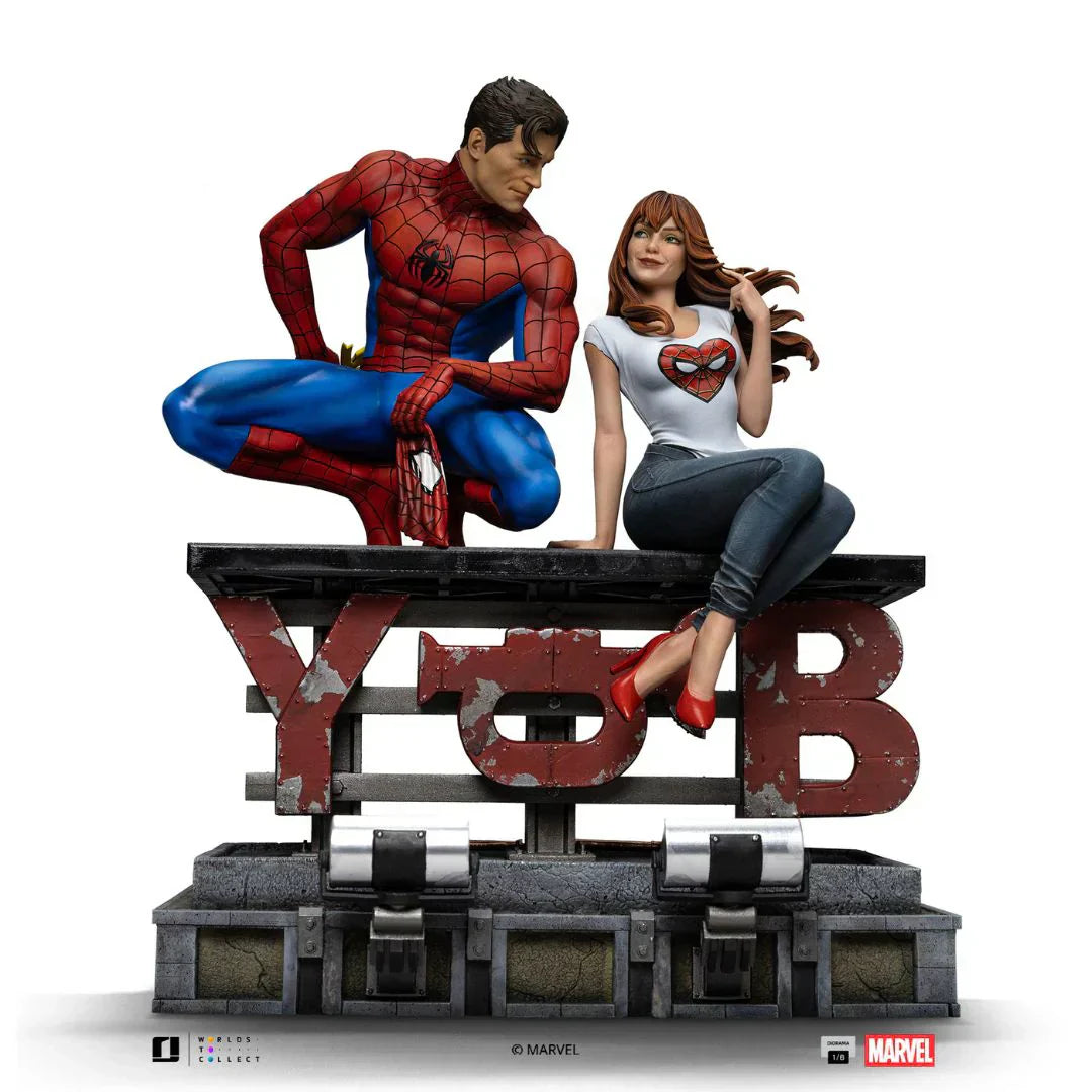 Spider-Man: Die Animierte Serie Spider-Man und Mary Jane Deluxe Kunststatue von Iron Studios