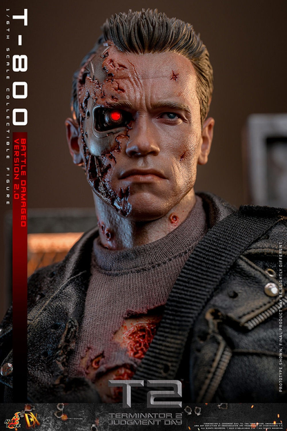 T-800 (BATTLE DAMAGED VERSION 2.0) Sechster Maßstab Figur von Hot Toys