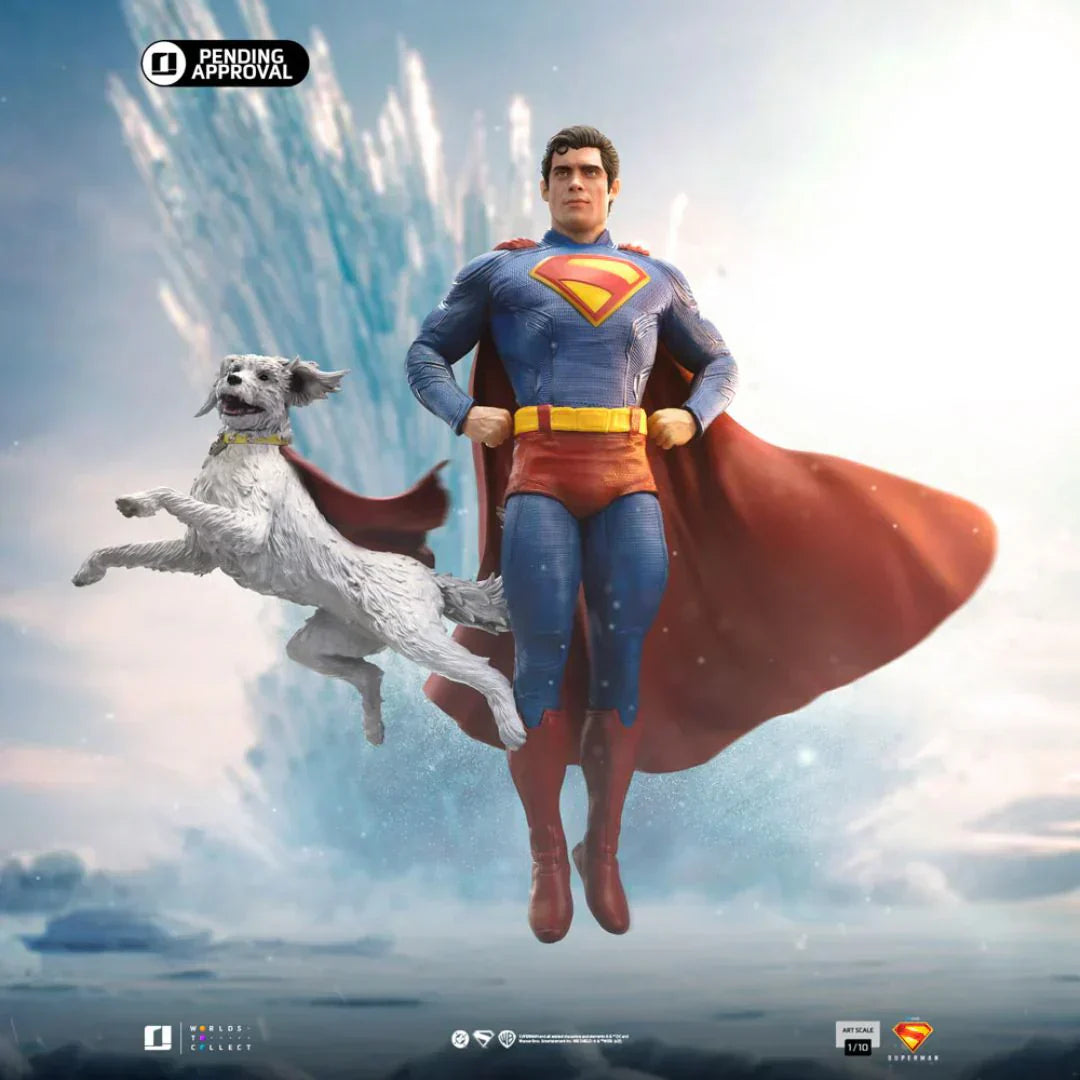 Superman & Krypto Art Scale Statue von Iron Studios