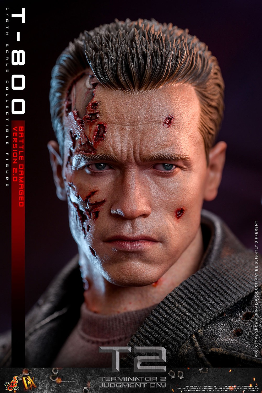 T-800 (BATTLE DAMAGED VERSION 2.0) Sechster Maßstab Figur von Hot Toys