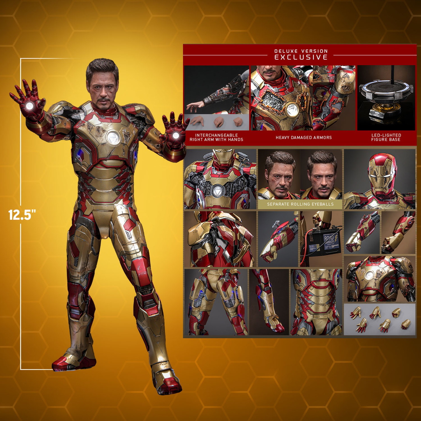 IRON MAN MARK XLII (2.0) DELUXE Sechster Maßstab Figur von Hot Toys