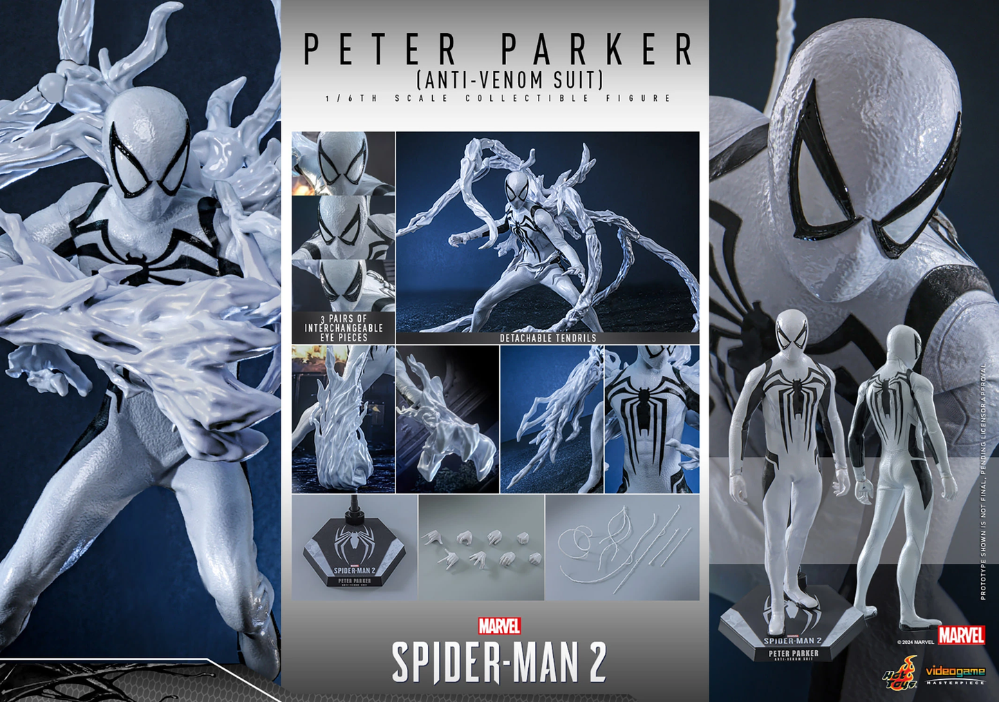 PETER PARKER (ANTI VENOM ANZUG) Sechster Maßstab Figur von Hot Toys