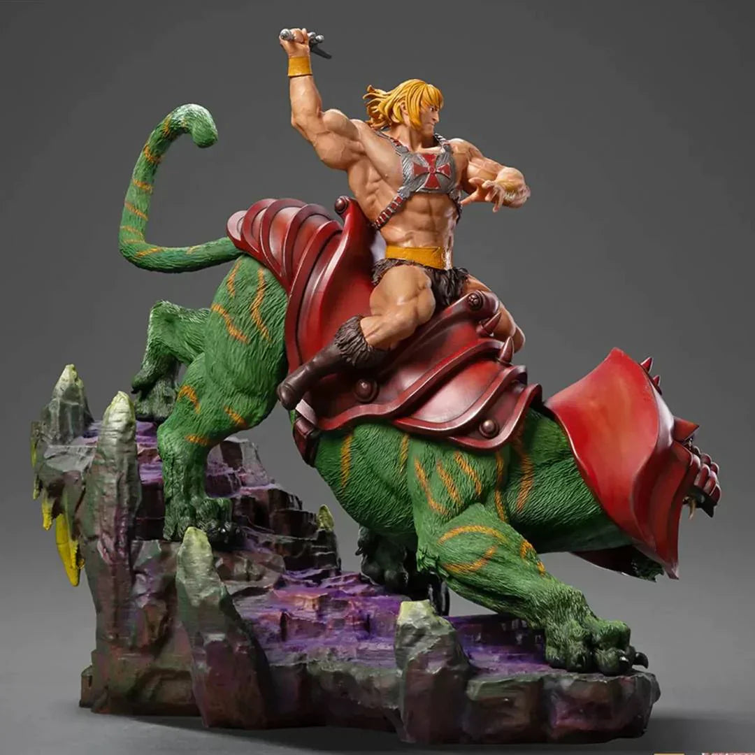 HE-MAN & BATTLE CAT Deluxe 1:10 Skala Statue von Iron Studios