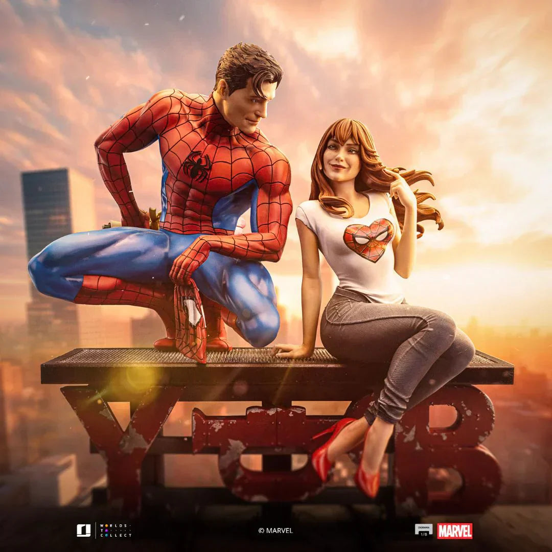 Spider-Man: Die Animierte Serie Spider-Man und Mary Jane Deluxe Kunststatue von Iron Studios