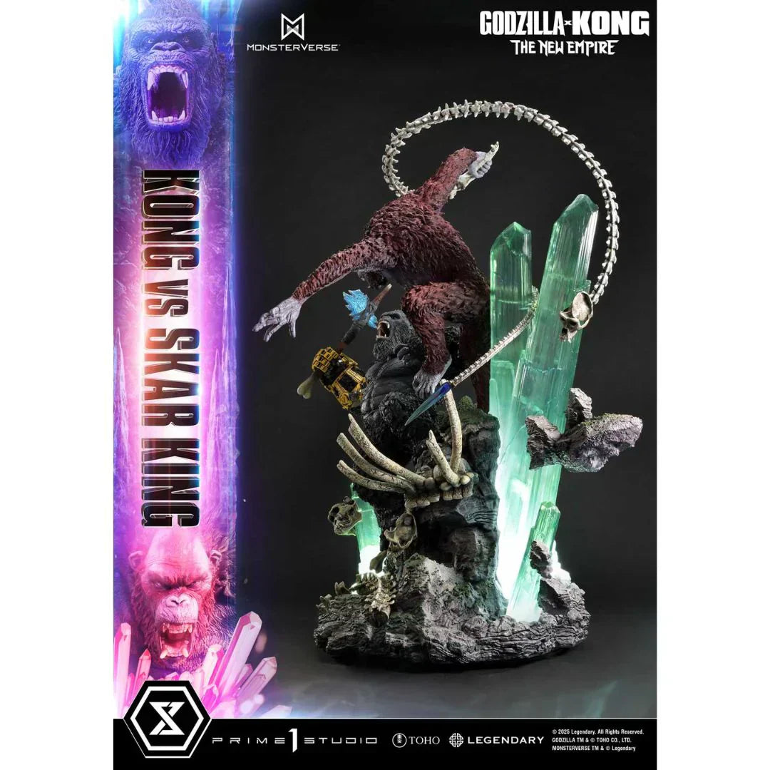 Godzilla X Kong Das neue Imperium Kong gegen Skar King Statue von Prime1 Studios