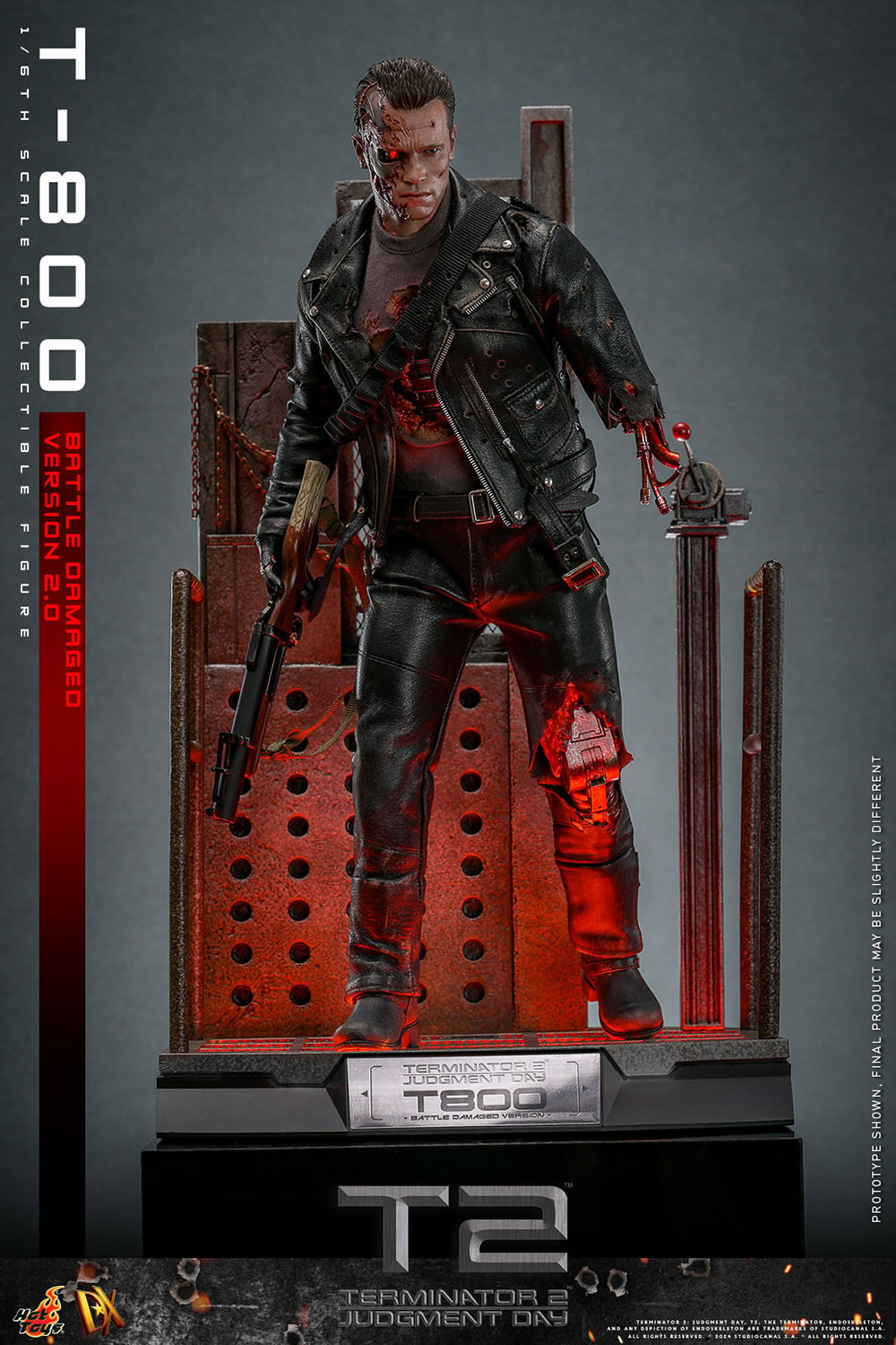 T-800 (BATTLE DAMAGED VERSION 2.0) Sechster Maßstab Figur von Hot Toys