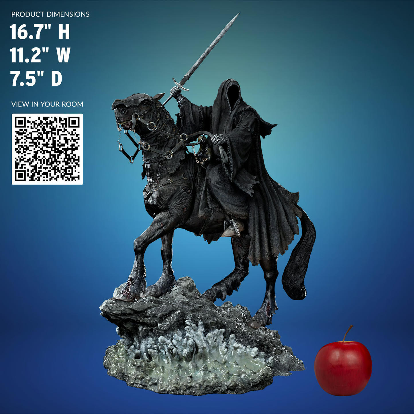 Nazgûl auf Pferd Deluxe Die Herr der Ringe Art Scale Statue
