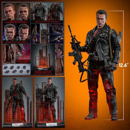 T-800 (BATTLE DAMAGED VERSION 2.0) Sechster Maßstab Figur von Hot Toys