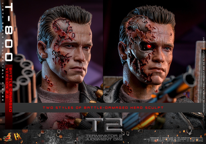 T-800 (BATTLE DAMAGED VERSION 2.0) Sechster Maßstab Figur von Hot Toys