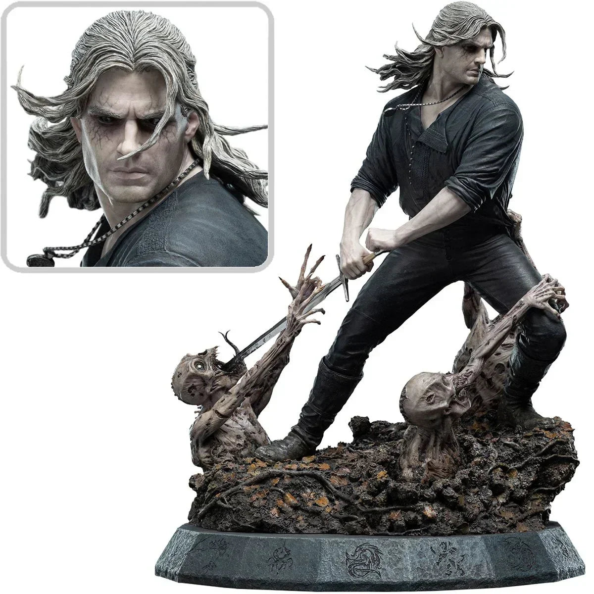 Die Witcher Geralt Die Weiße Wolf Statue von Weta
