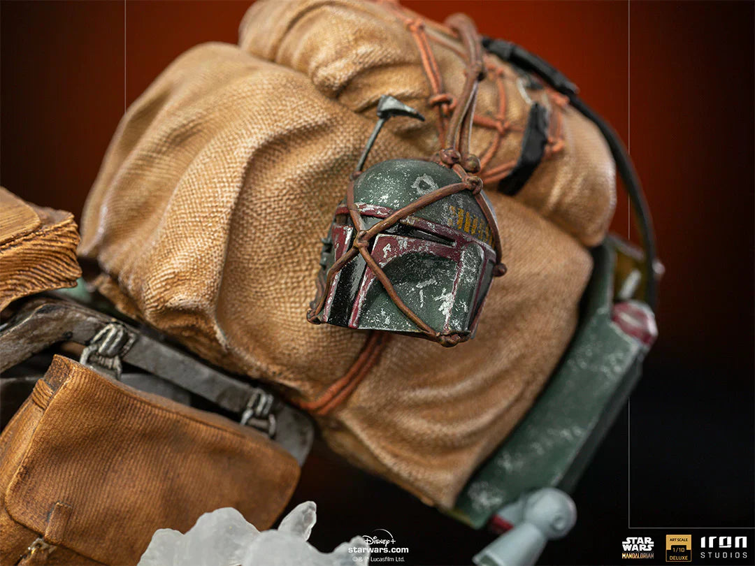 Die Mandalorianer auf Speederbike Deluxe Kunst Maßstab 1/10 Statue von Iron Studios