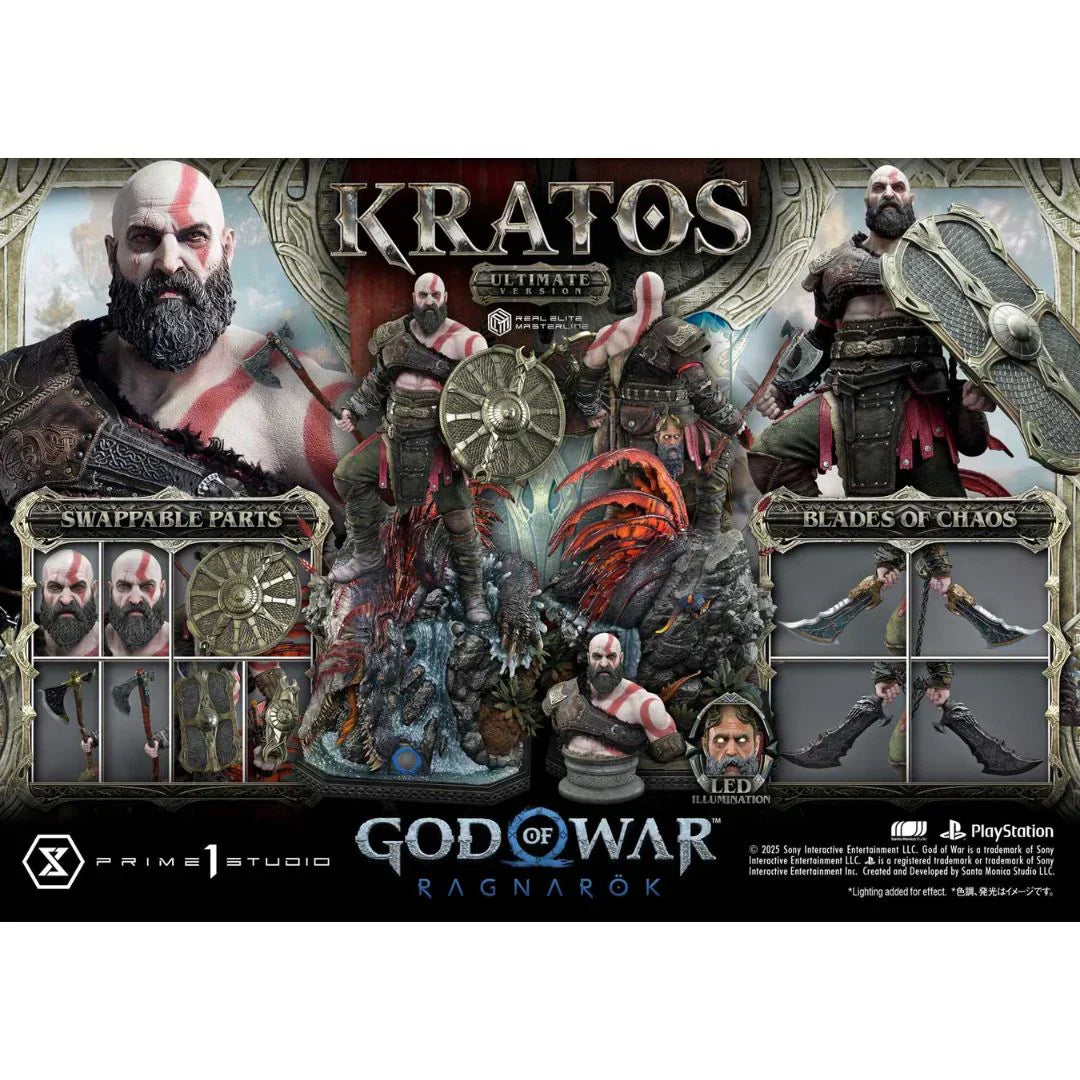 God Of War: Ragnarok Kratos Ultimative Bonusversion Statue von Prime1 Studios