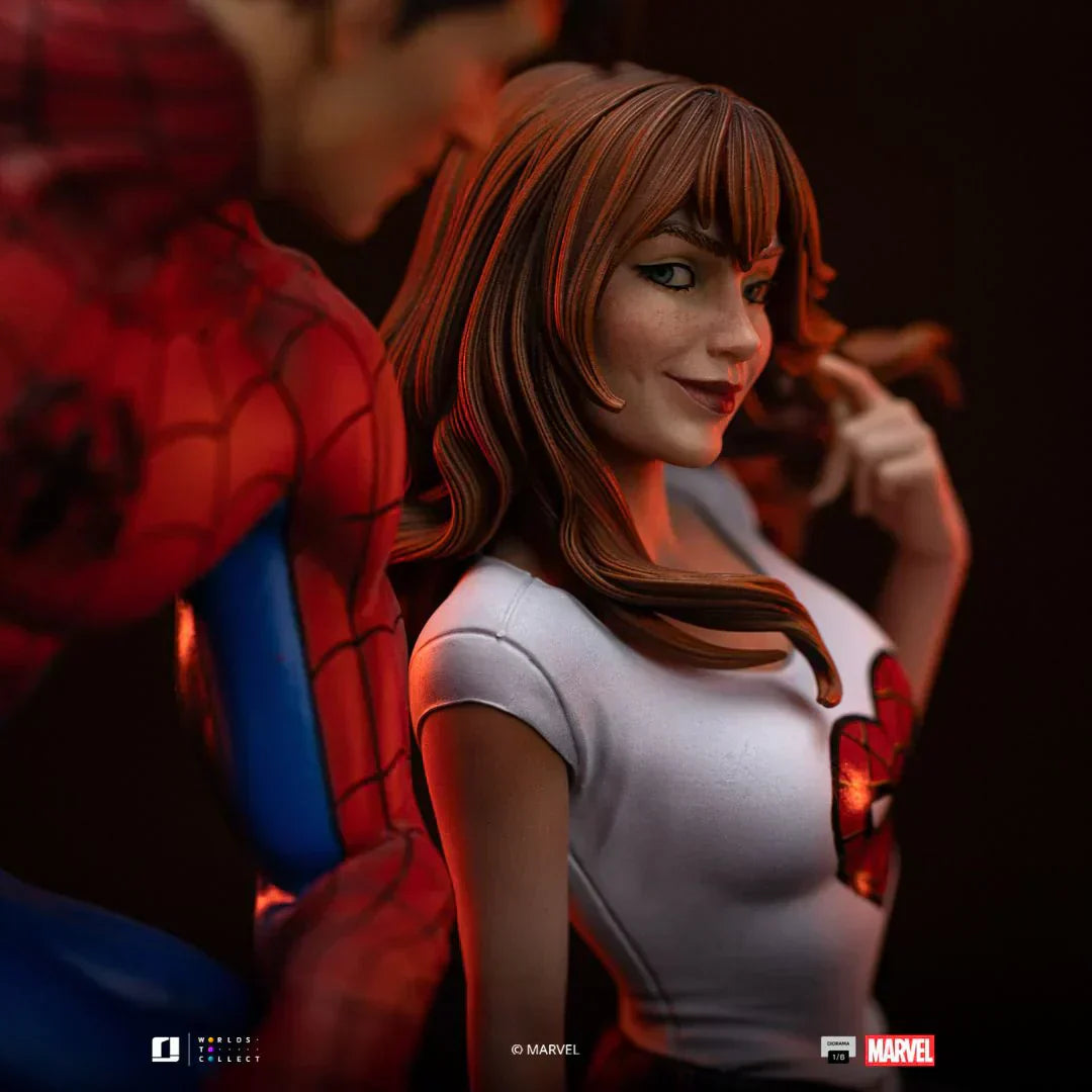 Spider-Man: Die Animierte Serie Spider-Man und Mary Jane Deluxe Kunststatue von Iron Studios