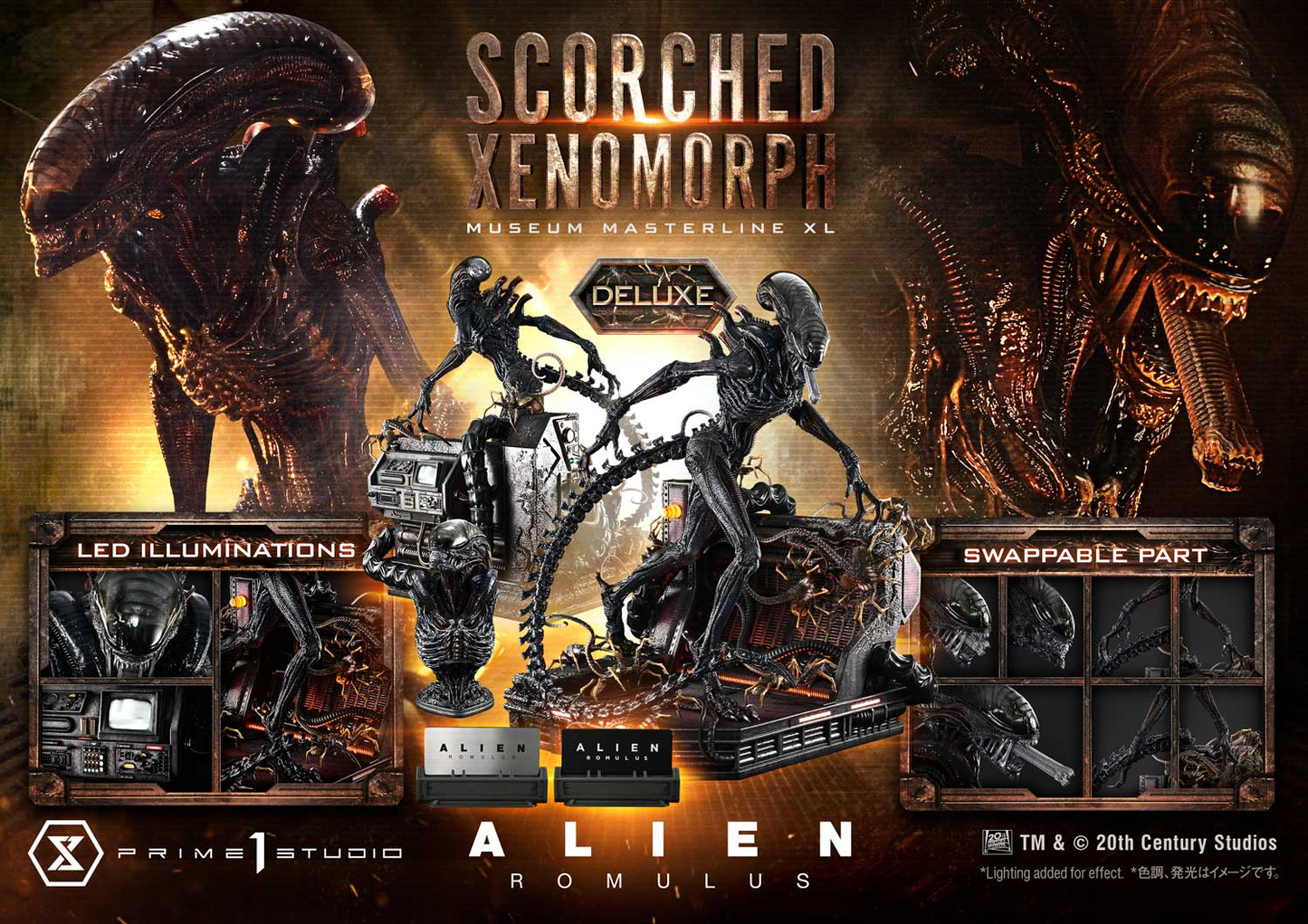 Alien Romulus Scorched Xenomorph DX Bonus Version von Prime 1 Studio
